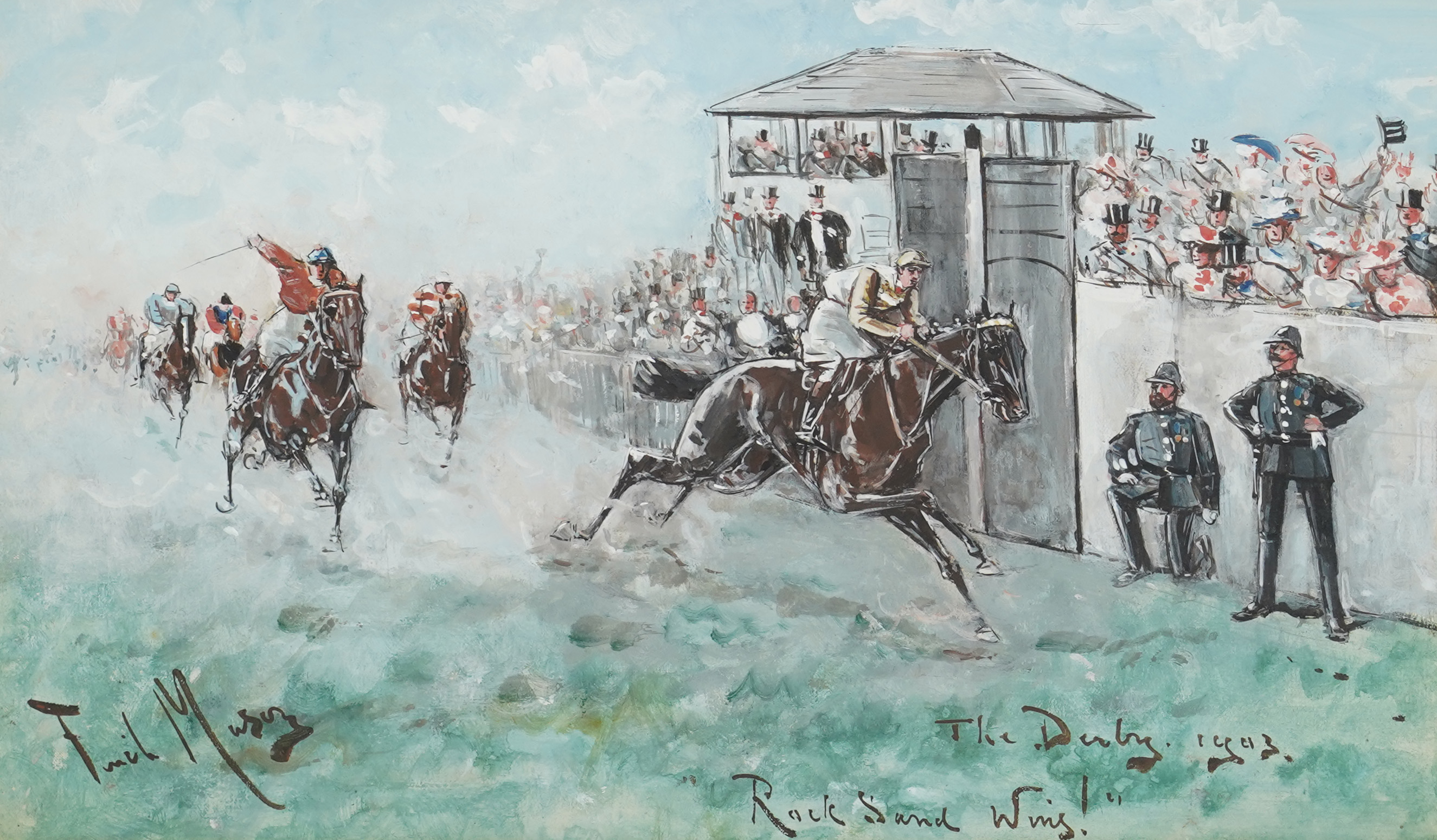George Finch Mason (1850-1915), 'Rock Sand Wins! - The Derby, 1903'